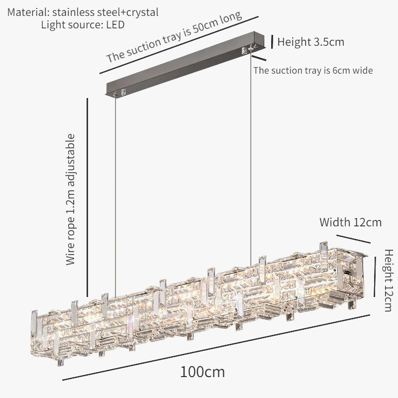 lustre en cristal design pour espace moderne et élégant