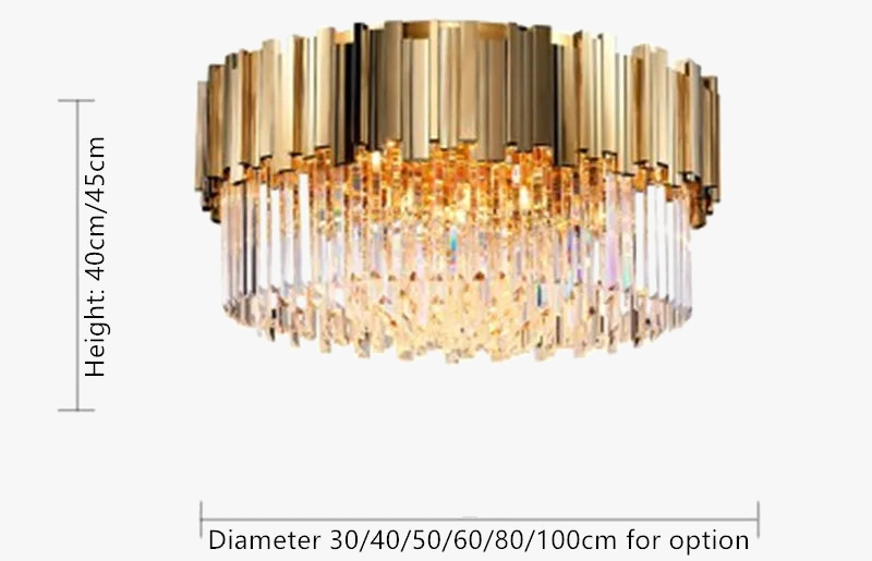 lustre en cristal doré moderne design pour intérieur élégant