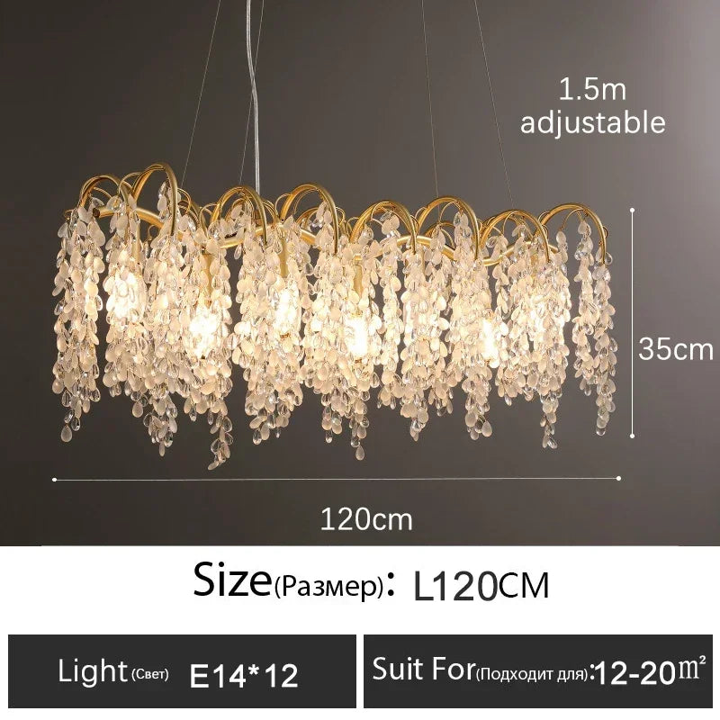 lustre en cristal doré pour un éclairage luxueux intérieur
