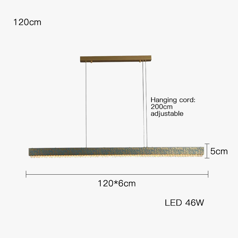 lustre en cristal et cuivre à led dimmable design moderne