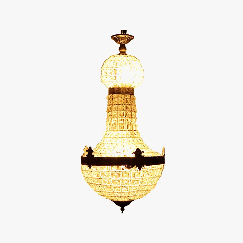 lustre en cristal européen 6 lumières pour intérieur élégant