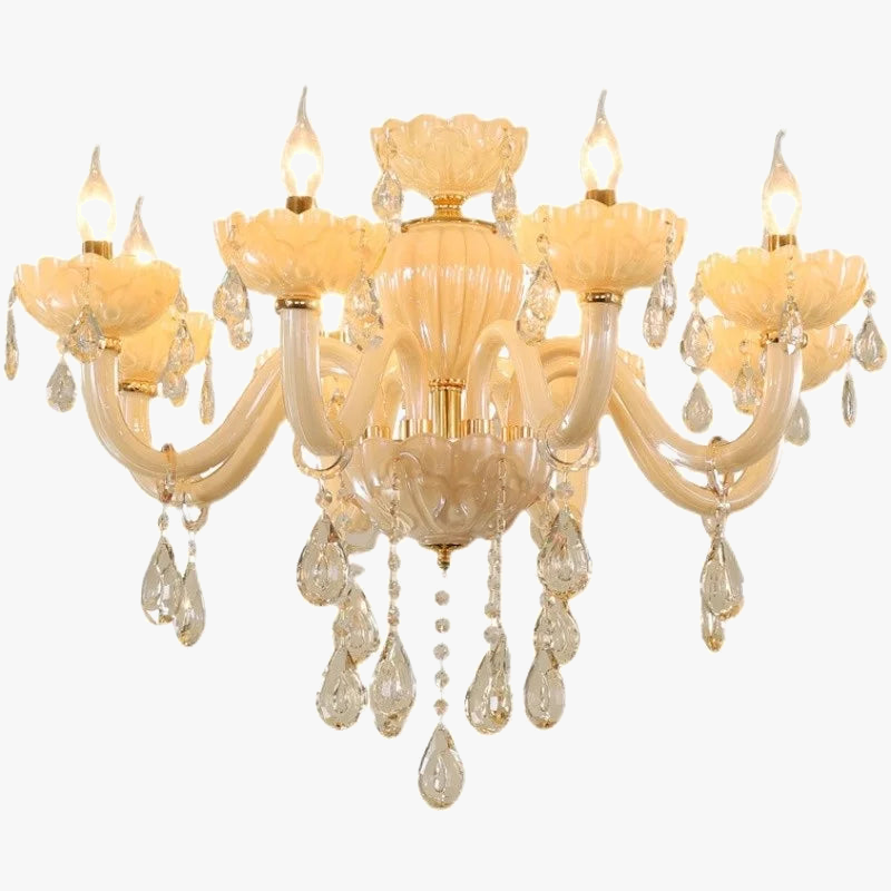 lustre en cristal européen créatif pour ambiance luxueuse