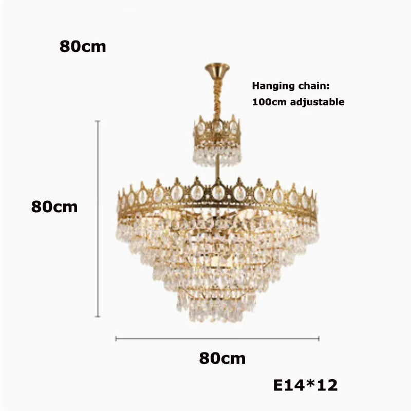 lustre en cristal k9 dimmable pour éclairage moderne
