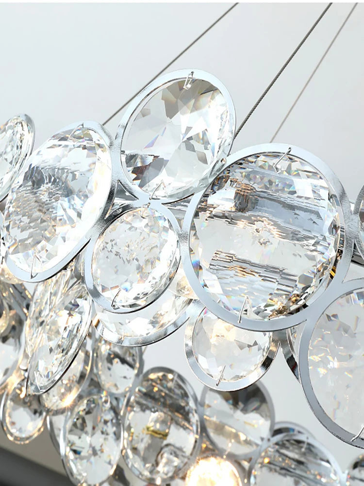 lustre en cristal k9 moderne pour décoration intérieure élégante