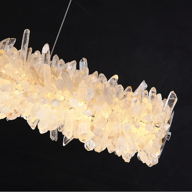 lustre en cristal léger pour décoration moderne et élégante