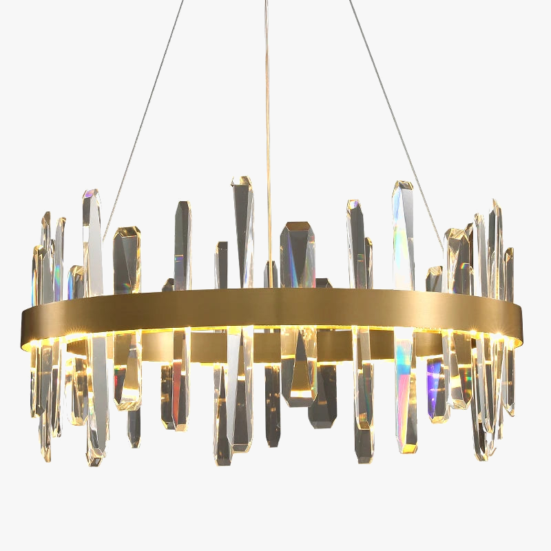 lustre en cristal à led design moderne pour intérieur