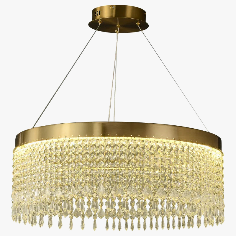 lustre en cristal led design moderne pour intérieur élégant