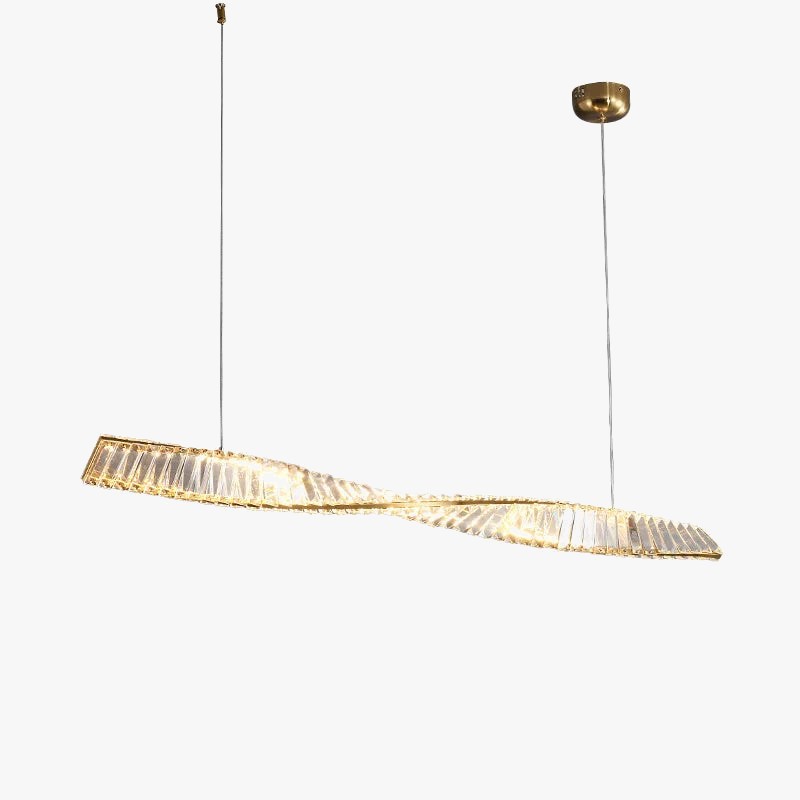 lustre en cristal à led design moderne pour restaurant et salle à manger