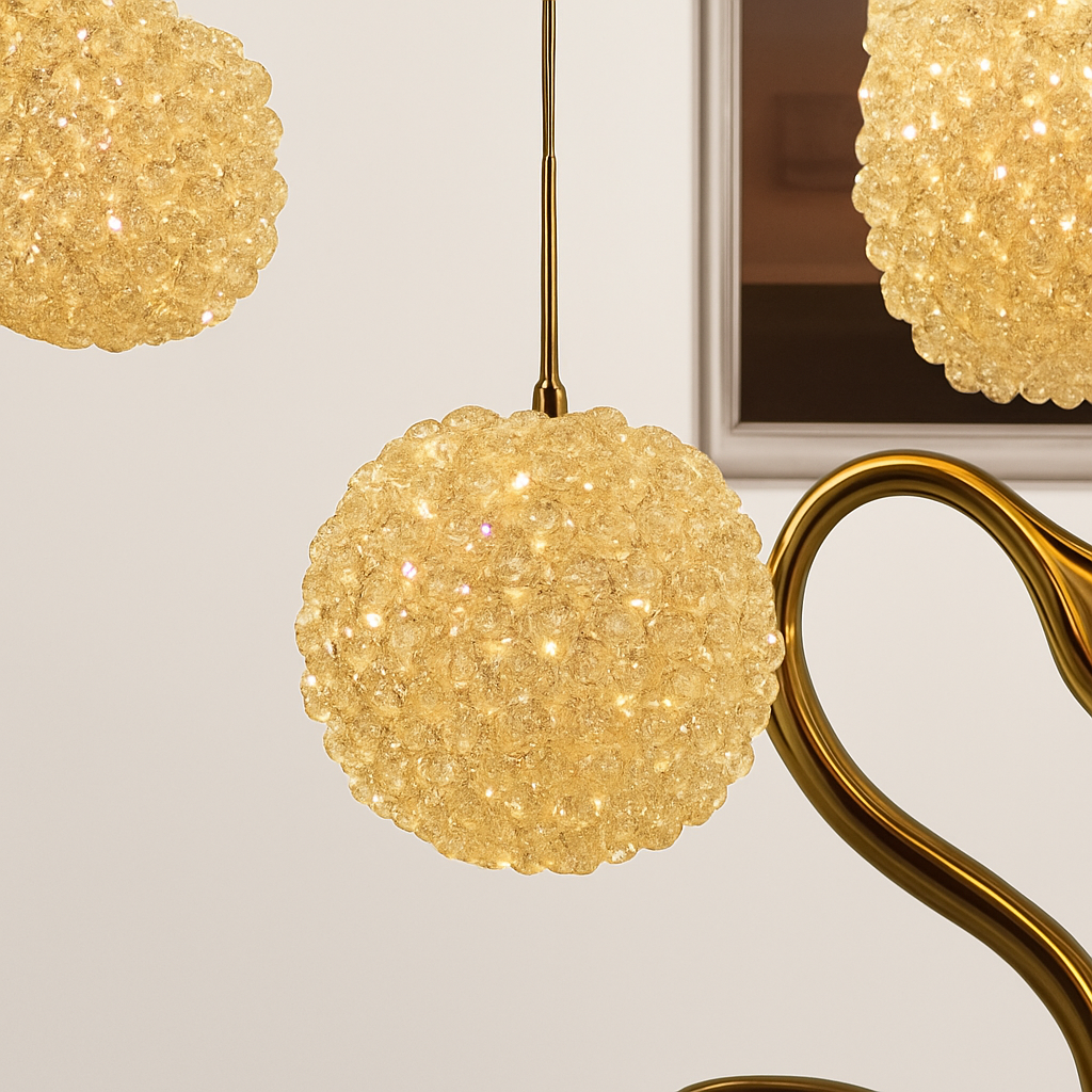lustre en cristal led léger pour une ambiance romantique et élégante
