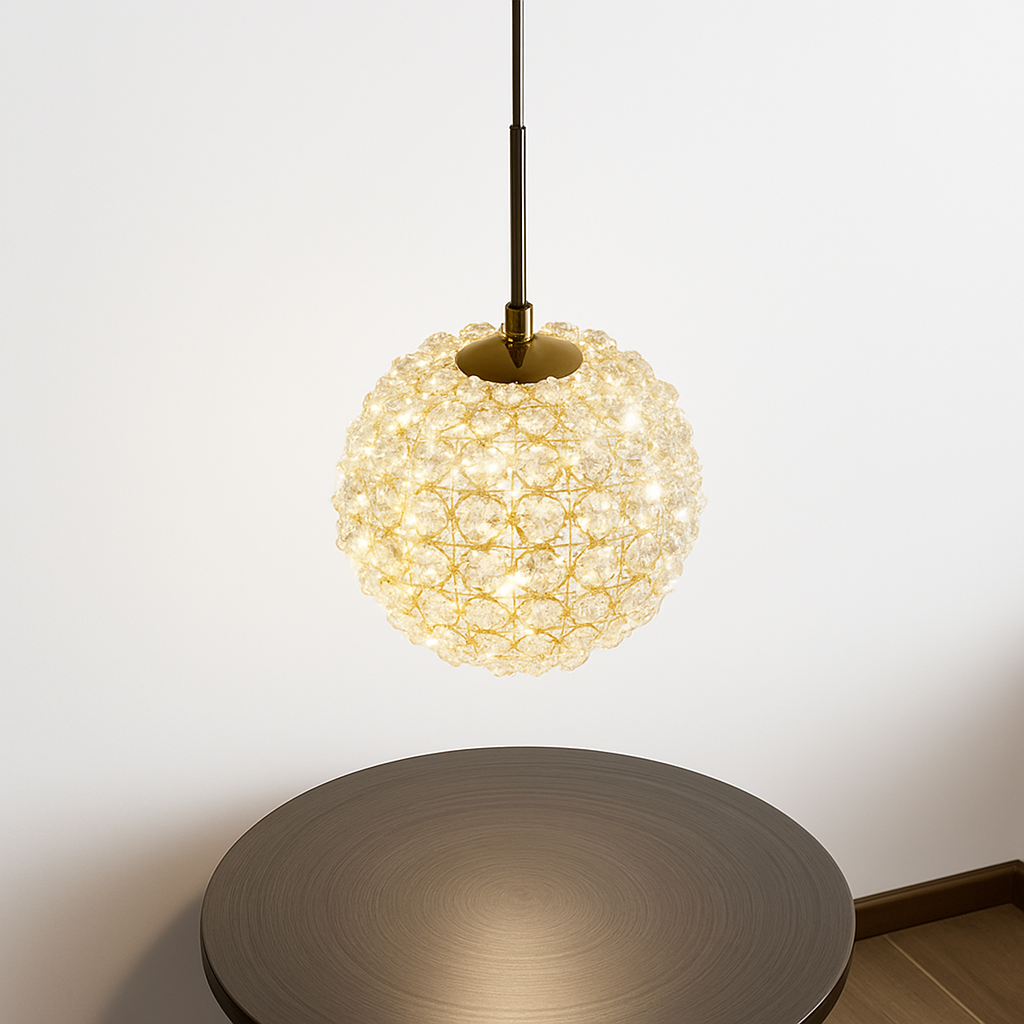 lustre en cristal led léger pour une ambiance romantique et élégante