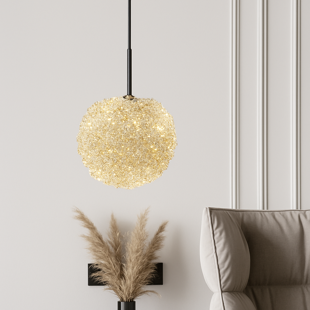 lustre en cristal led léger pour une ambiance romantique et élégante