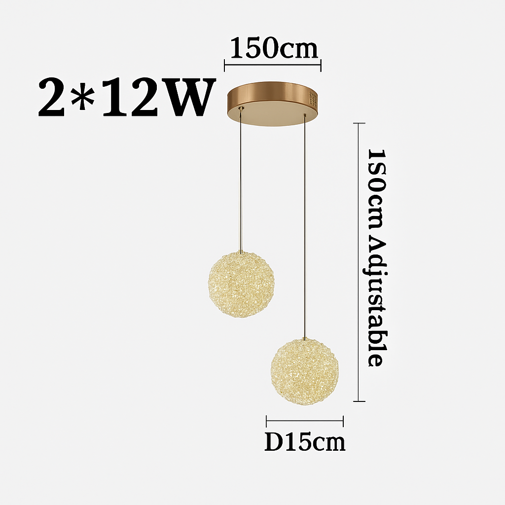 lustre en cristal led léger pour une ambiance romantique et élégante