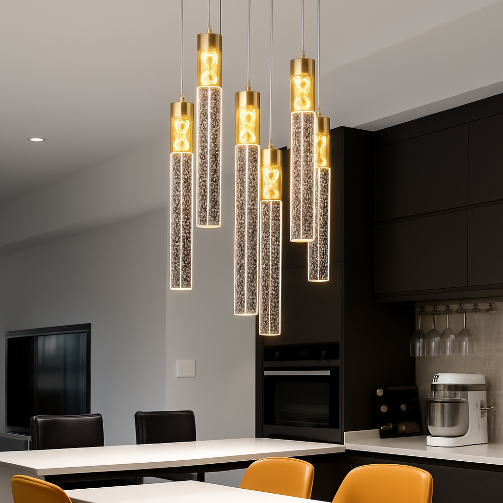 lustre en cristal led moderne pour décoration intérieure créative