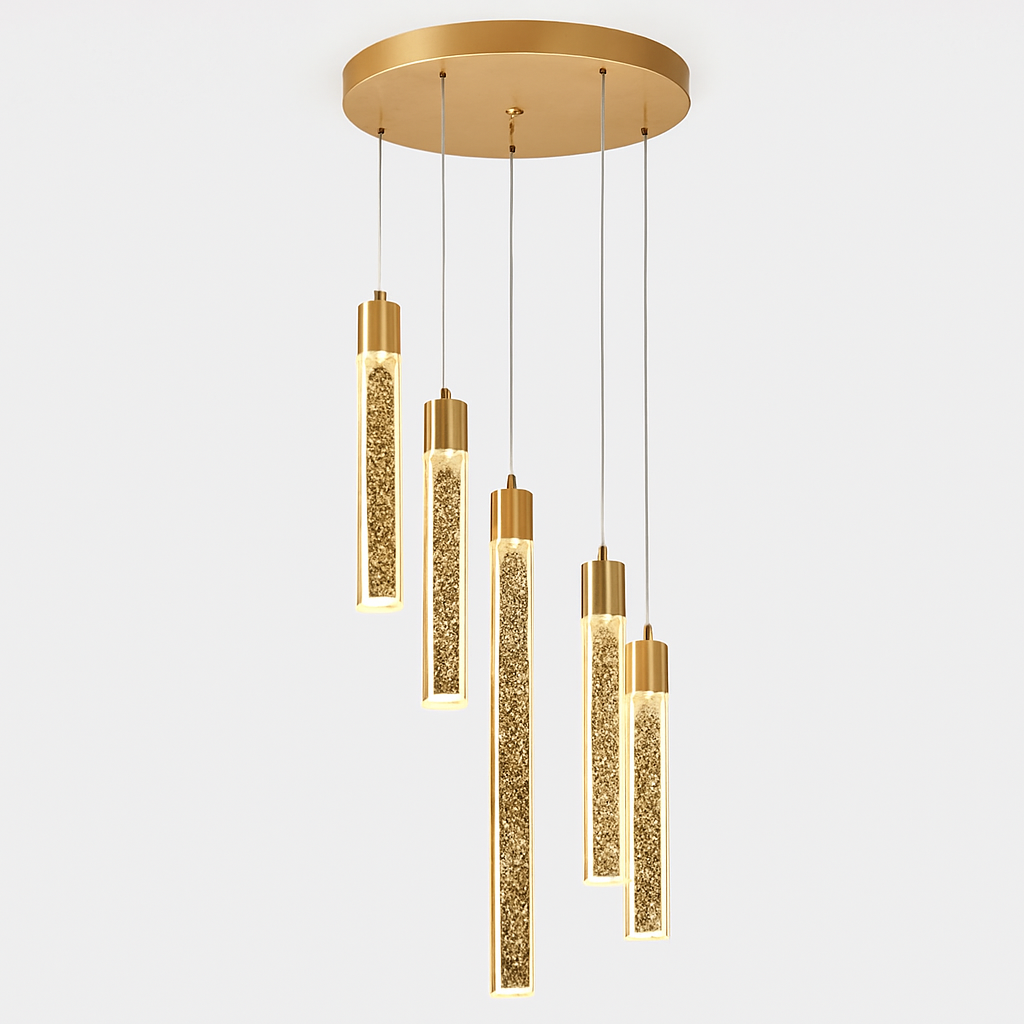 lustre en cristal led moderne pour décoration intérieure créative