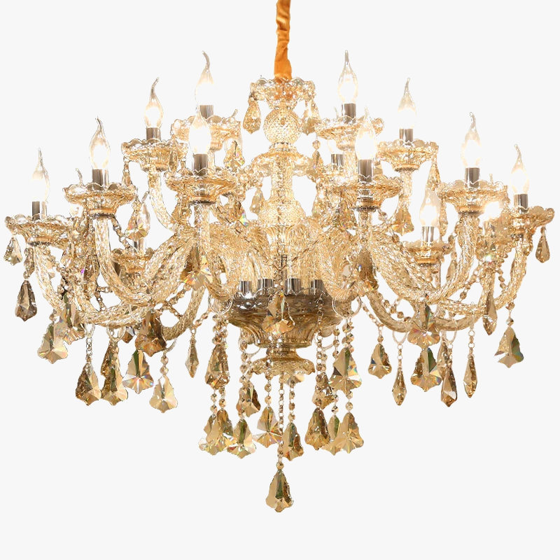lustre en cristal lumineux pour décoration moderne élégante