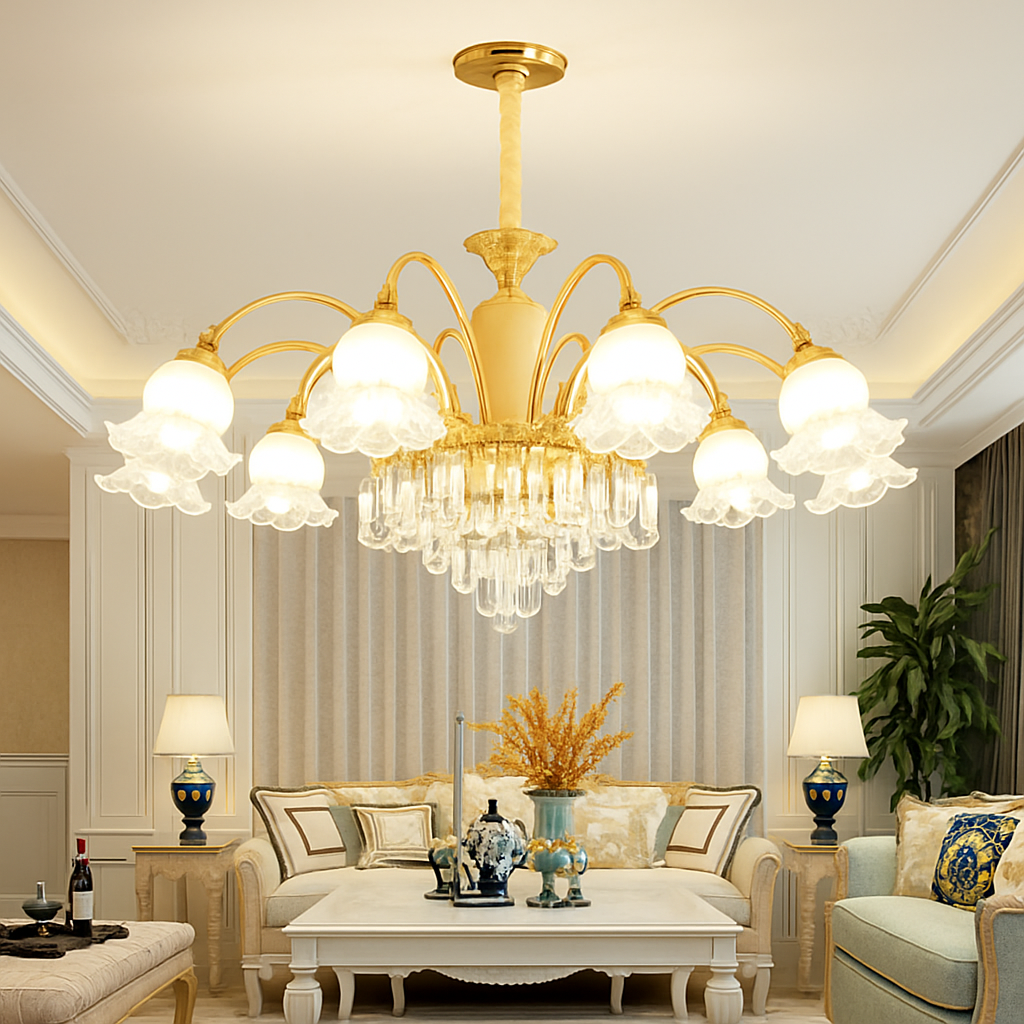 lustre en cristal lumineux pour hôtels et églises