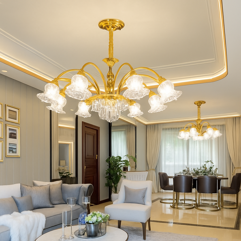 lustre en cristal lumineux pour hôtels et églises