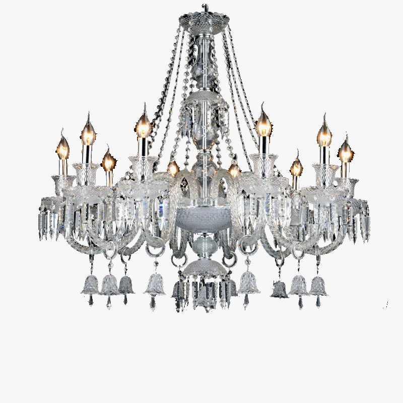 lustre en cristal moderne avec éclairage led design élégant