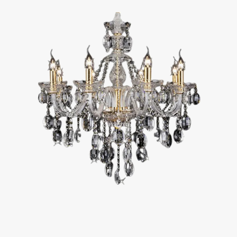lustre en cristal moderne avec lumière design élégant