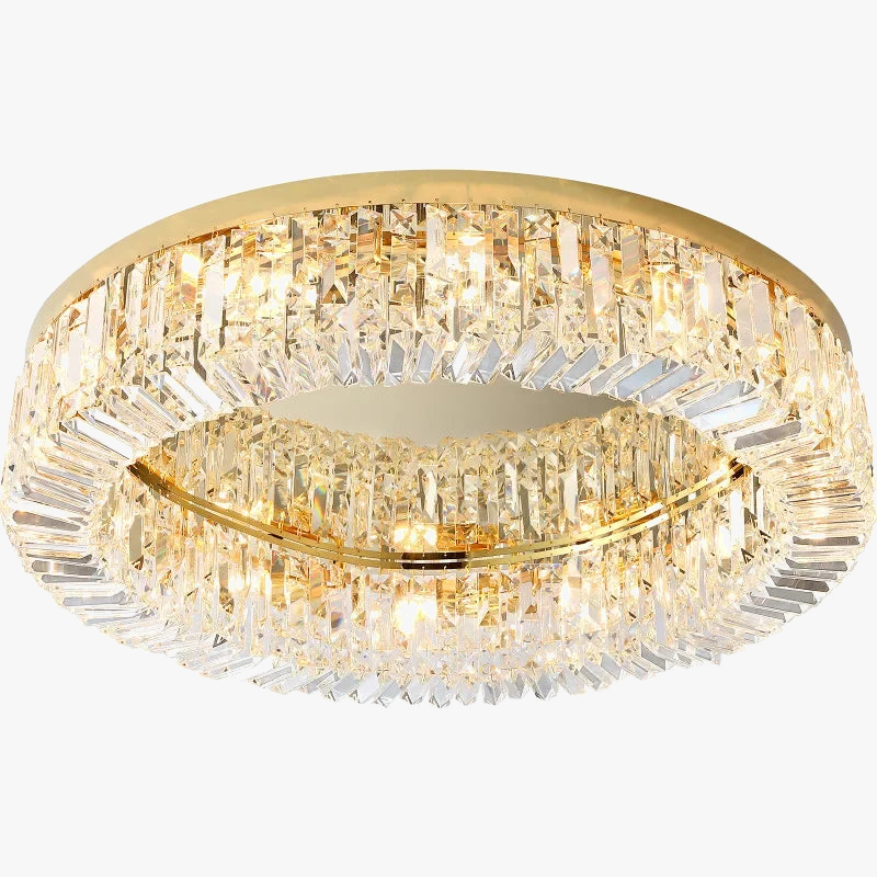 lustre en cristal moderne design avec éclairage led décoratif