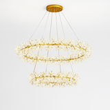 lustre en cristal moderne design créatif lumineux pour intérieur élégant