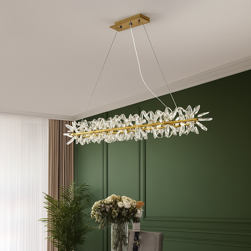 lustre en cristal moderne design créatif lumineux pour intérieur élégant