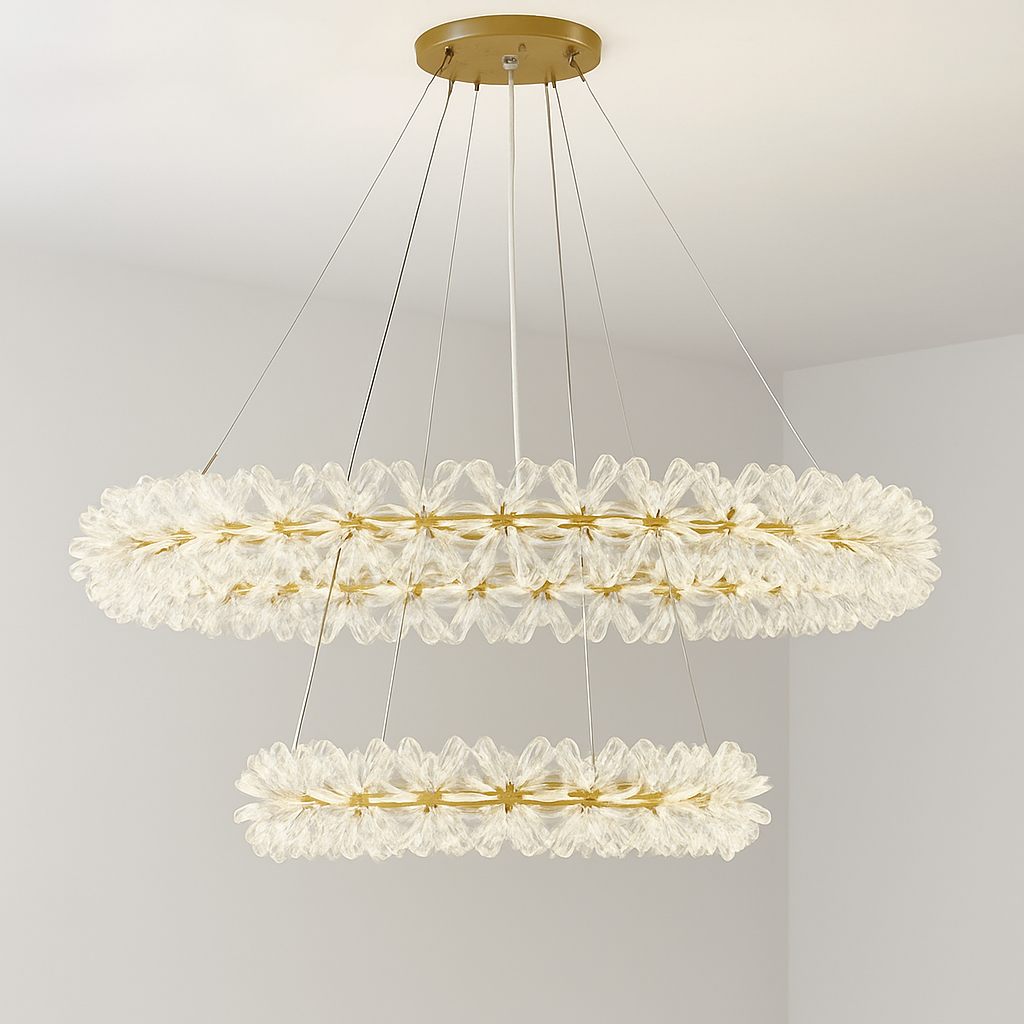 lustre en cristal moderne design créatif lumineux pour intérieur élégant