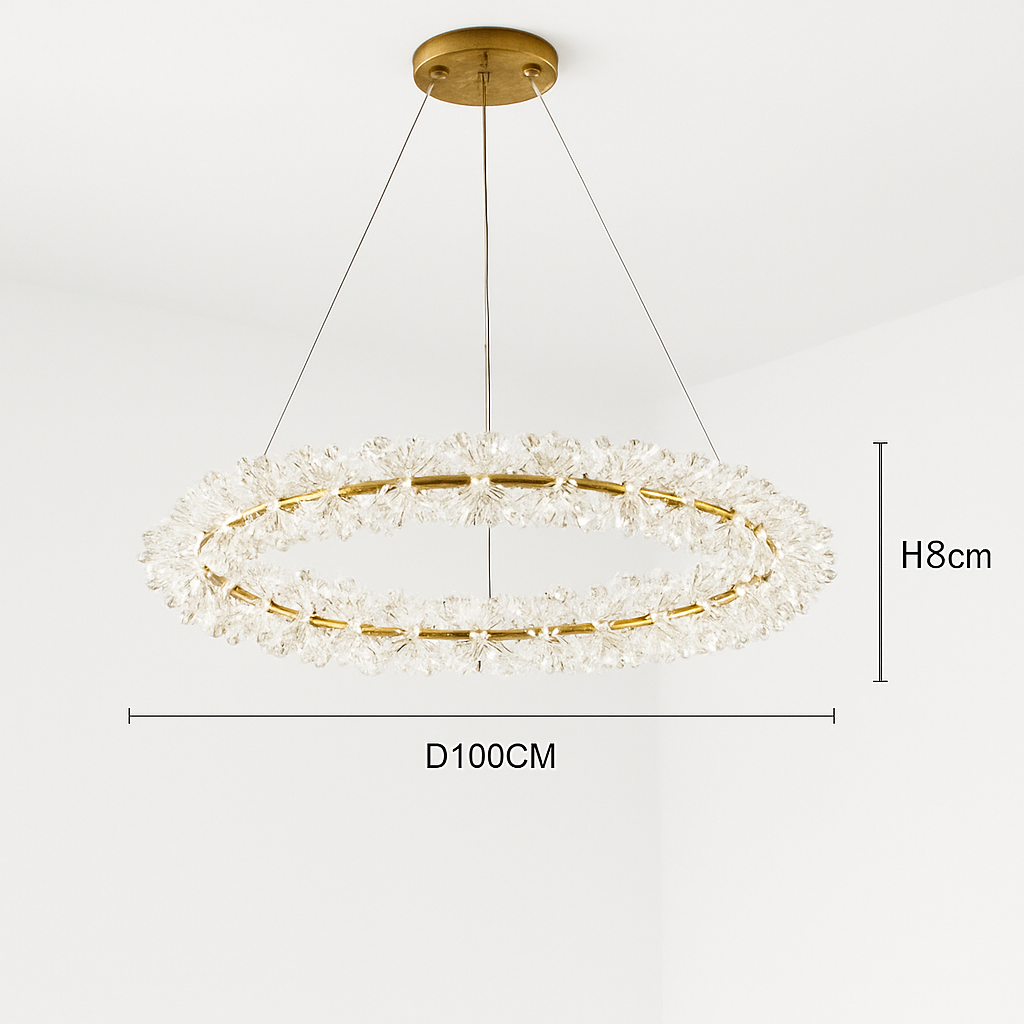 lustre en cristal moderne design créatif lumineux pour intérieur élégant