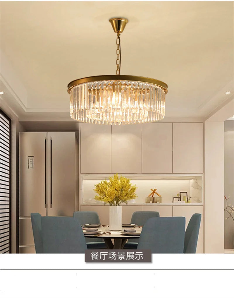 lustre en cristal moderne design pour éclairage élégant