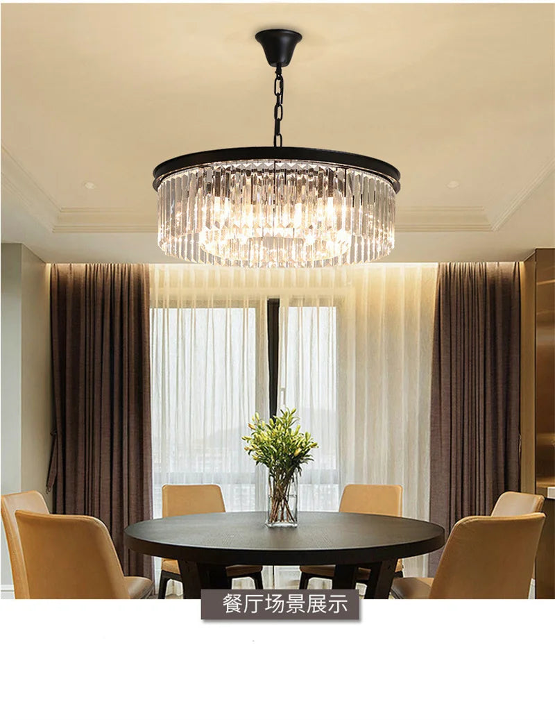lustre en cristal moderne design pour éclairage élégant