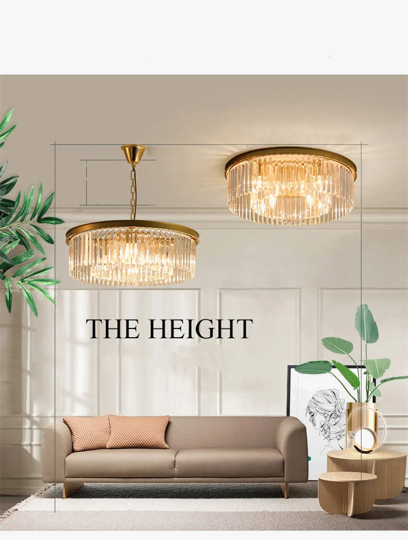 lustre en cristal moderne design pour éclairage élégant