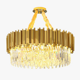 lustre en cristal moderne en or poli pour éclairage intérieur