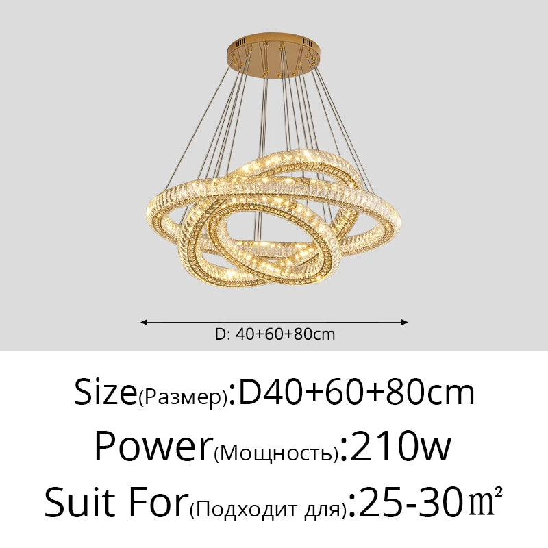 lustre en cristal moderne lumineux pour intérieur élégant