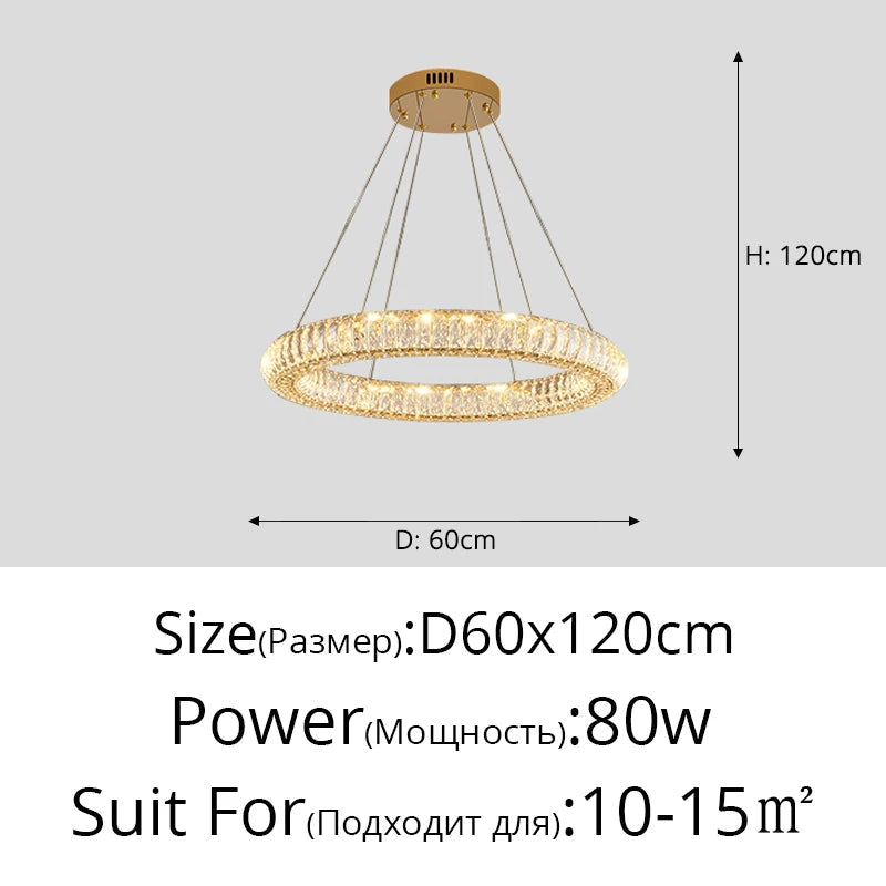lustre en cristal moderne lumineux pour intérieur élégant
