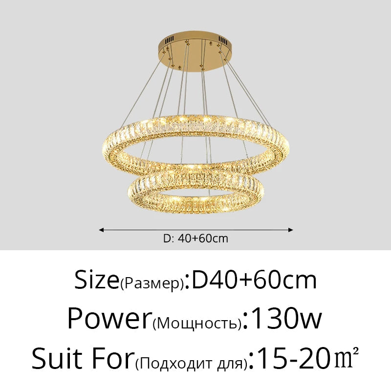 lustre en cristal moderne lumineux pour intérieur élégant