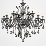 lustre en cristal moderne pour éclairage d'ambiance élégante