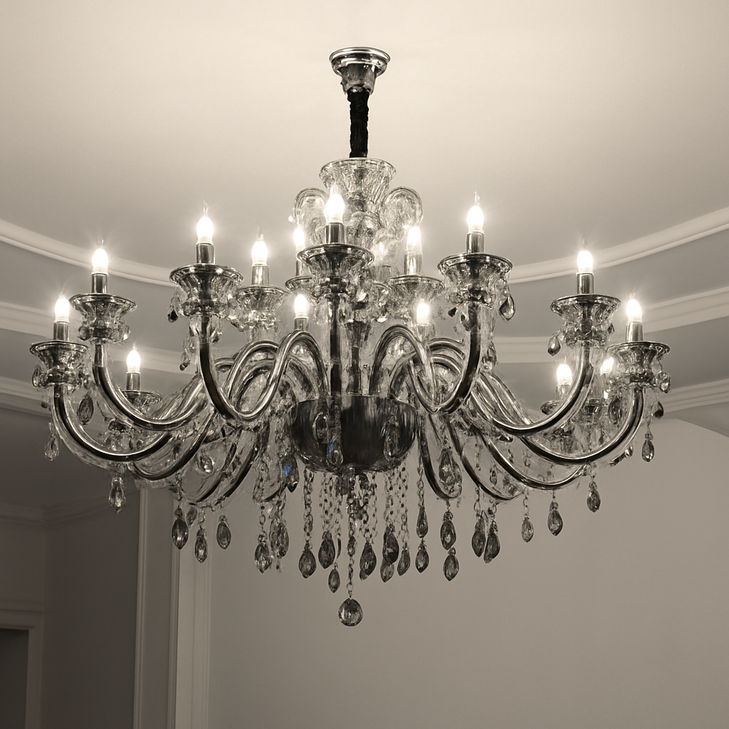 lustre en cristal moderne pour éclairage d'ambiance élégante
