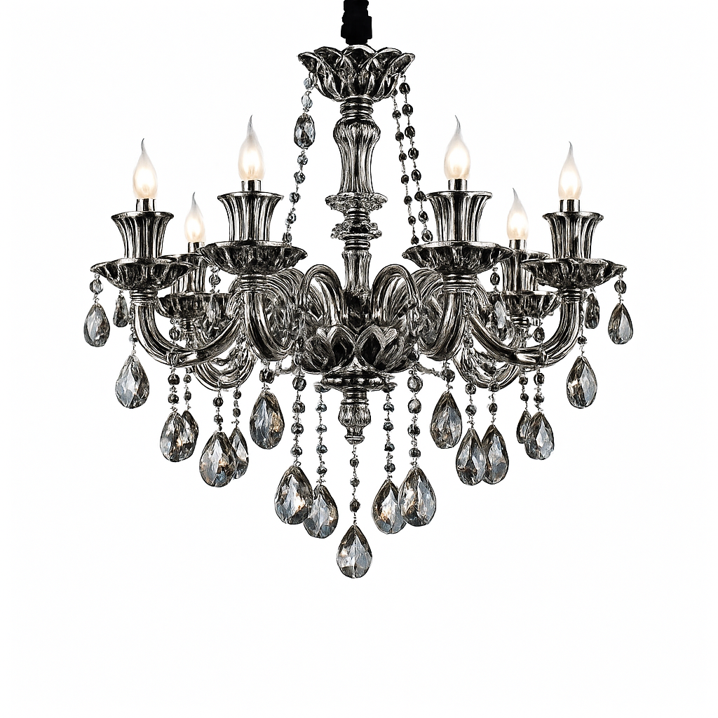 lustre en cristal moderne pour éclairage d'ambiance élégante