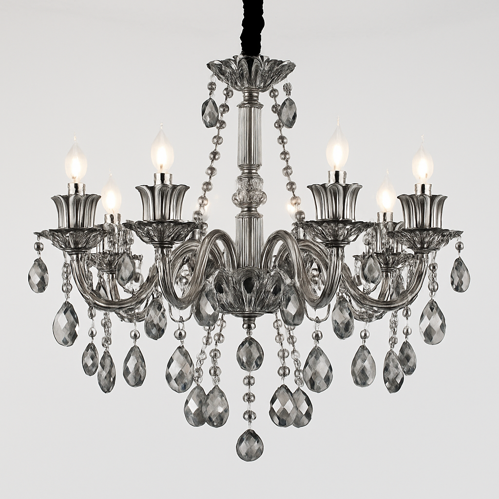 lustre en cristal moderne pour éclairage d'ambiance élégante