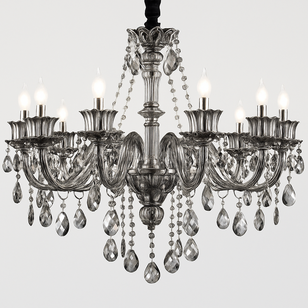 lustre en cristal moderne pour éclairage d'ambiance élégante