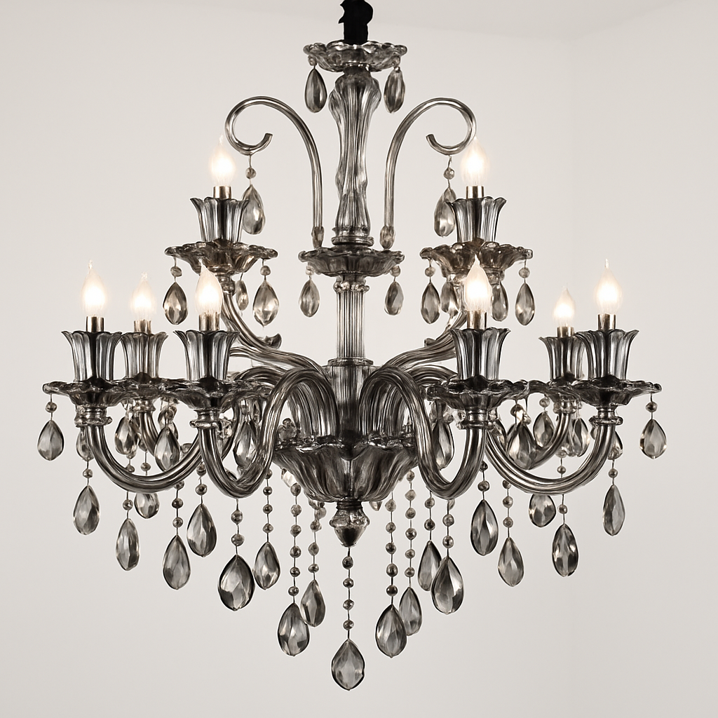 lustre en cristal moderne pour éclairage d'ambiance élégante