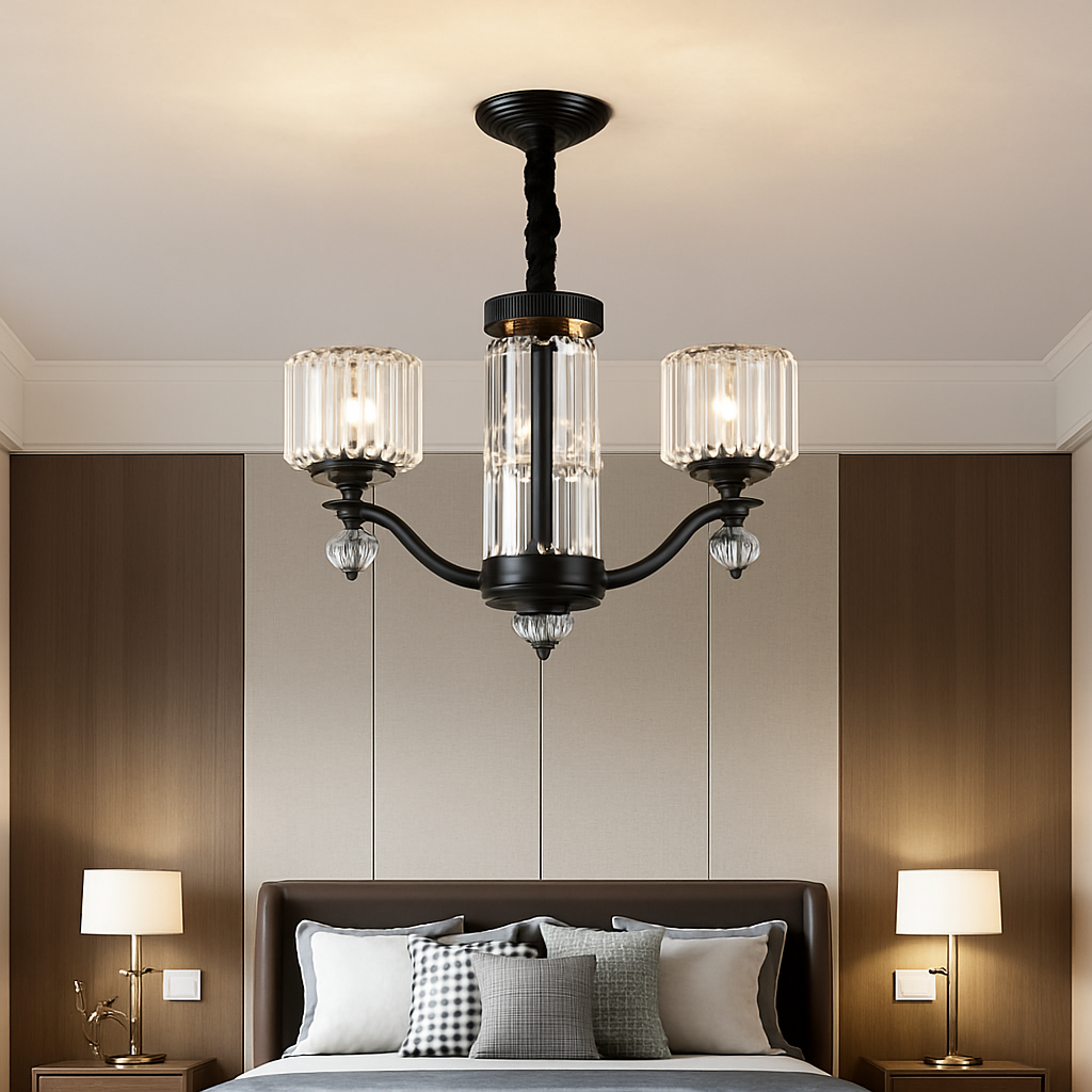 lustre en cristal moderne pour éclairage intérieur élégant