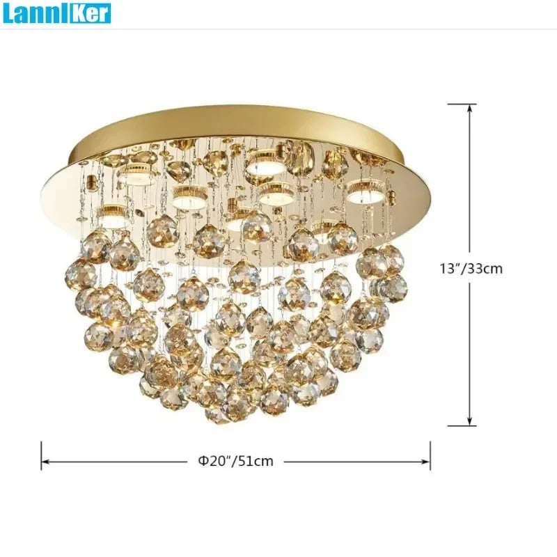 lustre en cristal moderne pour éclairage intérieur élégant