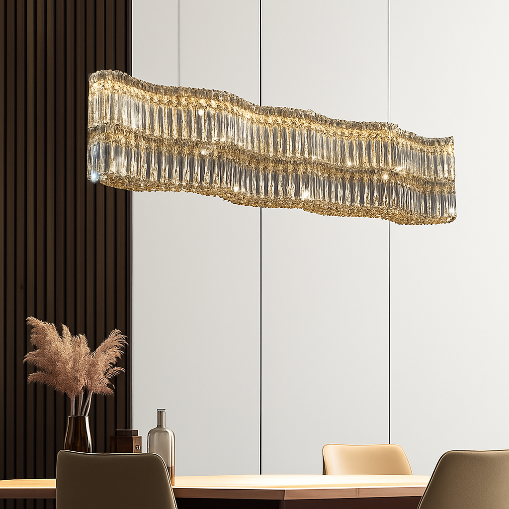 lustre en cristal moderne pour éclairage intérieur élégant