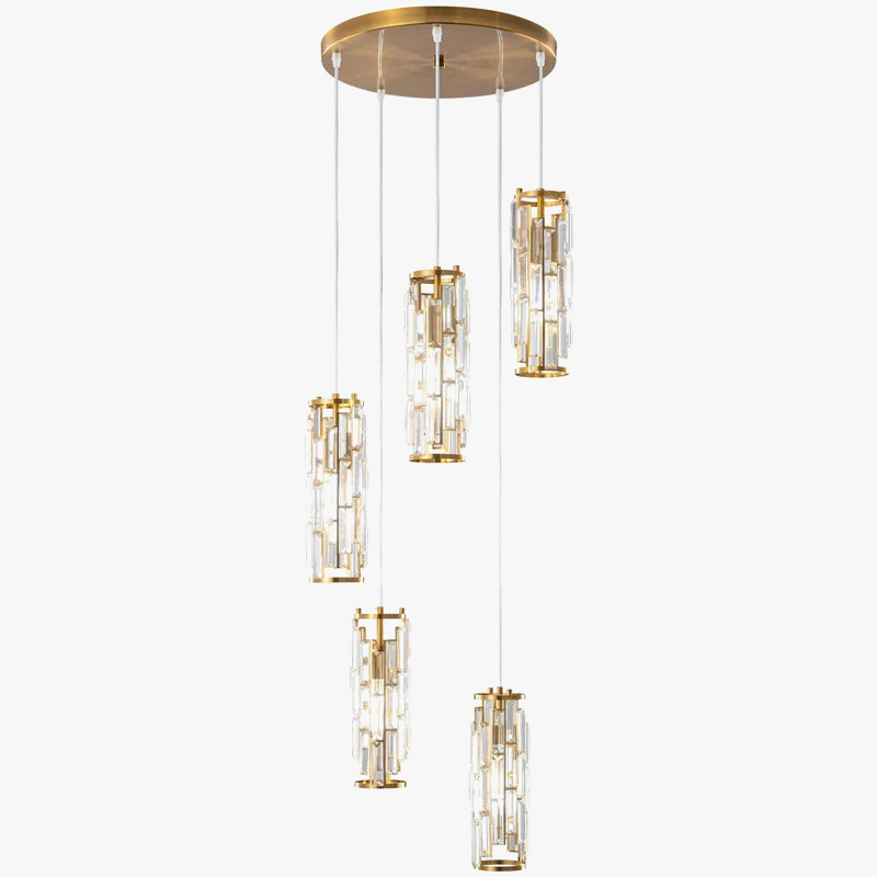 lustre en cristal moderne pour éclairage intérieur élégant