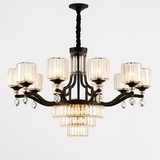 lustre en cristal moderne pour éclairage intérieur élégant