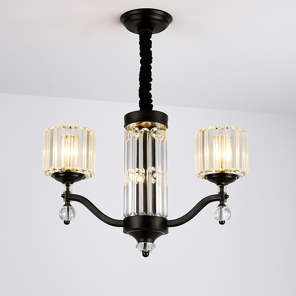 lustre en cristal moderne pour éclairage intérieur élégant