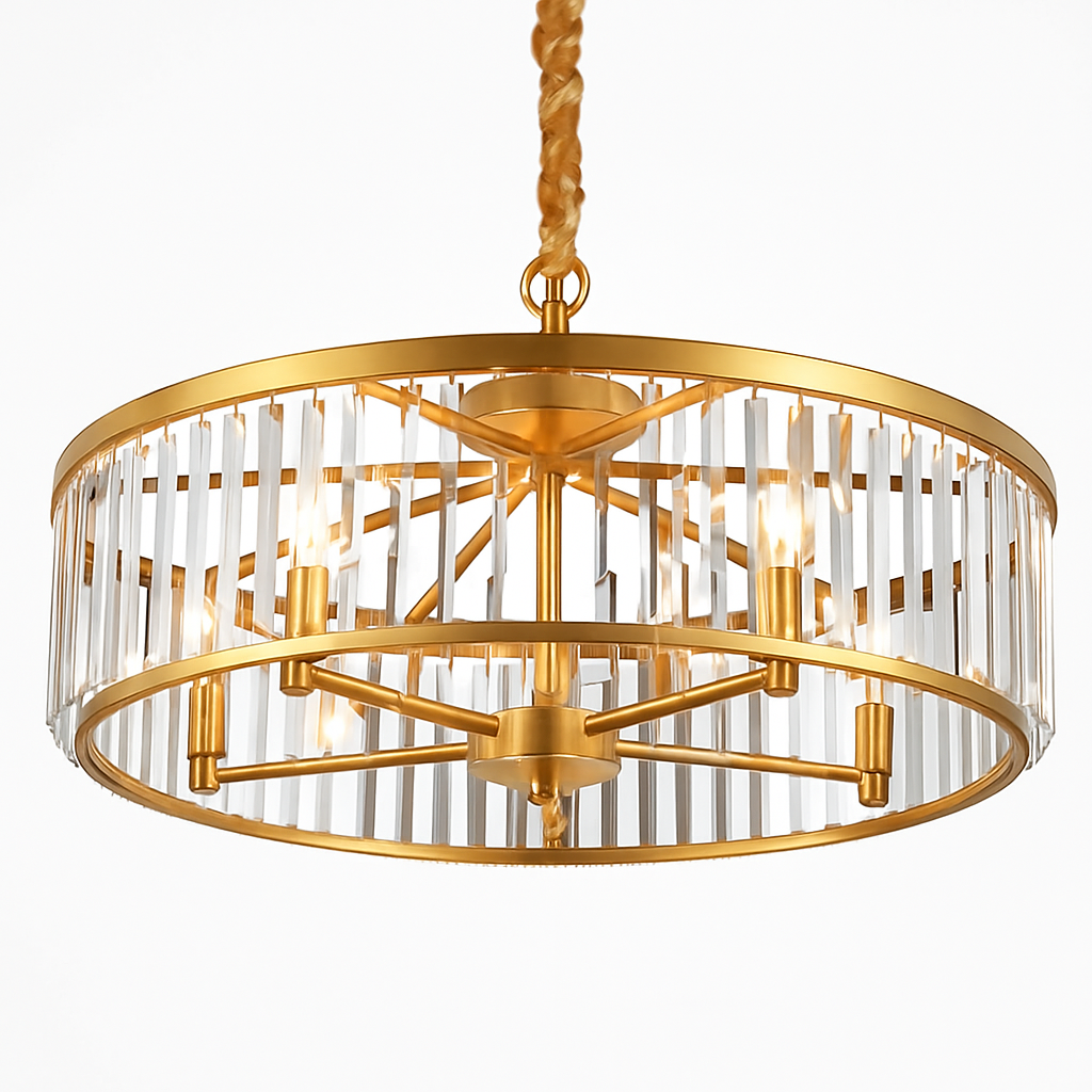 lustre en cristal moderne pour décoration contemporaine de luxe