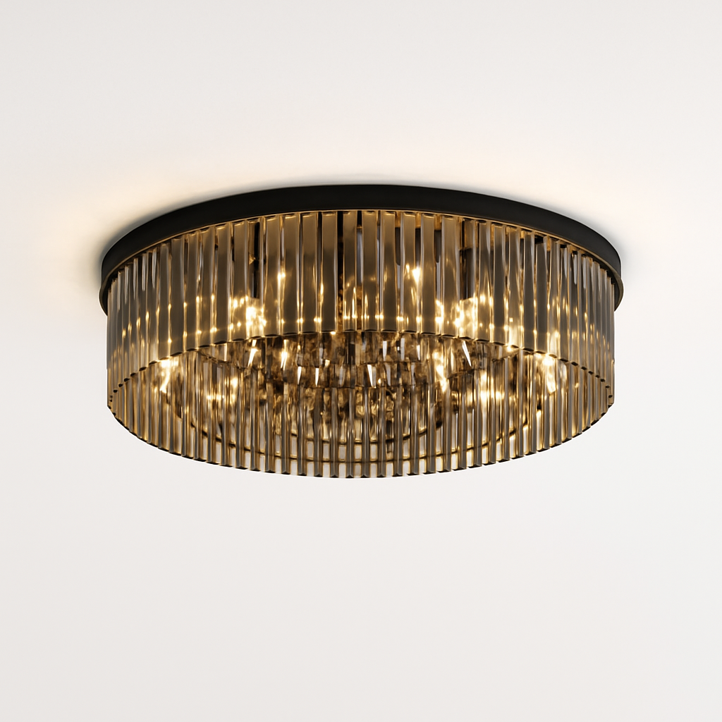 lustre en cristal moderne pour décoration contemporaine de luxe