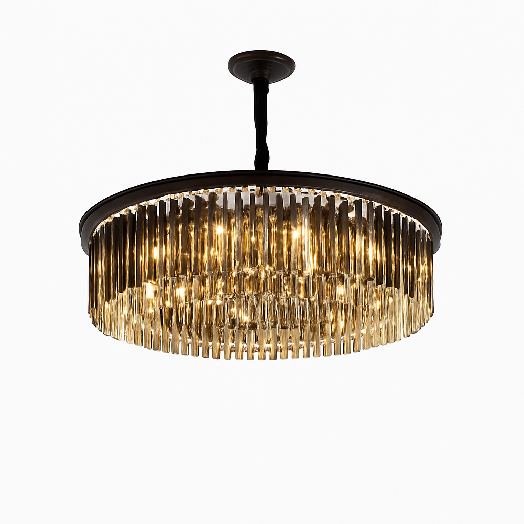 lustre en cristal moderne pour décoration contemporaine de luxe